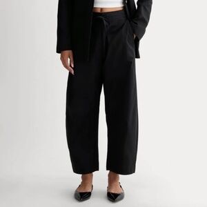 Everlane Black Wide-Leg Drawstring Pants